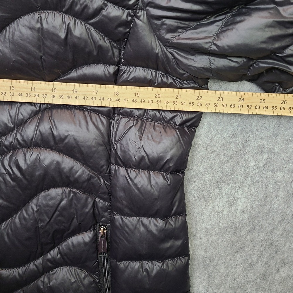 Andrew Marc Down Packable Maxi Jacket Women XL‎ Black 650 Fill Removeable Hood - Picture 8 of 13